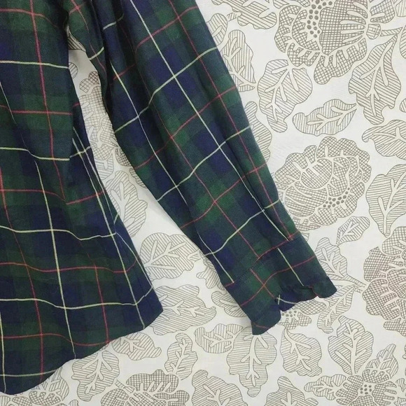 Jones New York Sport Womens Ruffled Plaid Button-Down Shirt M - Picture 5 of 7